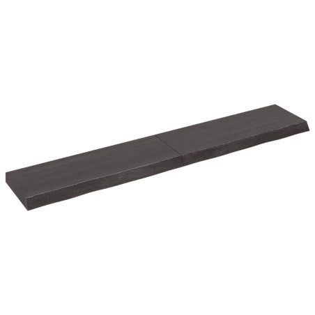 vidaXL Piano Bagno Marrone Scuro 160x30x(2-6)cm Legno Trattato
