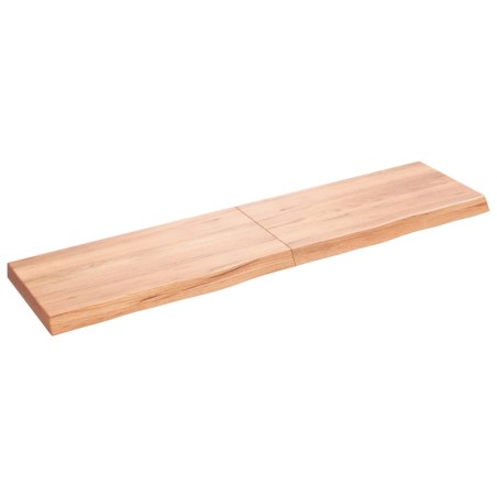 vidaXL Piano Bagno Marrone 160x40x(2-6) cm Legno Massello Trattato