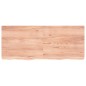 vidaXL Piano Bagno Marrone 120x50x(2-6) cm Legno Massello Trattato