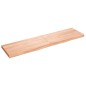 vidaXL Piano Bagno Marrone 120x30x(2-4) cm Legno Massello Trattato