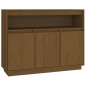 Credenza Marrone Miele 104,5x34x80 cm in Legno Massello di Pino Credenza Marrone Miele 104,5x34x80 cm in Legno Massello di Pino