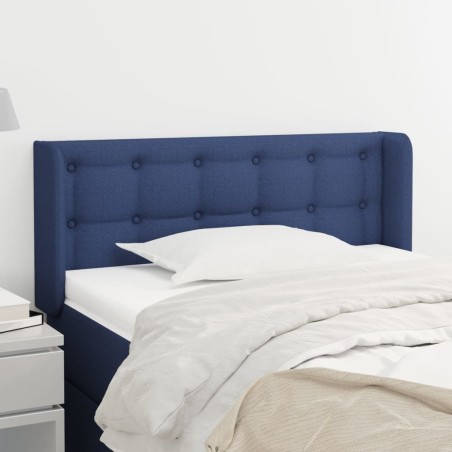 vidaXL Testiera ad Orecchio Blu 93x16x78/88cm in Tessuto