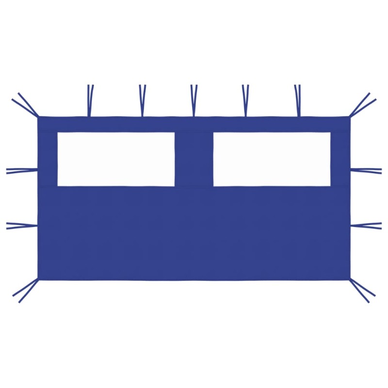 vidaXL Parete con Finestre per Gazebo 4x2 m Blu vidaXL Parete con Finestre per Gazebo 4x2 m Blu