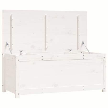 vidaXL Contenitore Portaoggetti Bianco 110x50x45,5cm Massello di Pino