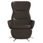 vidaXL Poltrona Relax con Poggiapiedi in Similpelle Marrone Lucido vidaXL Poltrona Relax con Poggiapiedi in Similpelle Marrone Lucido