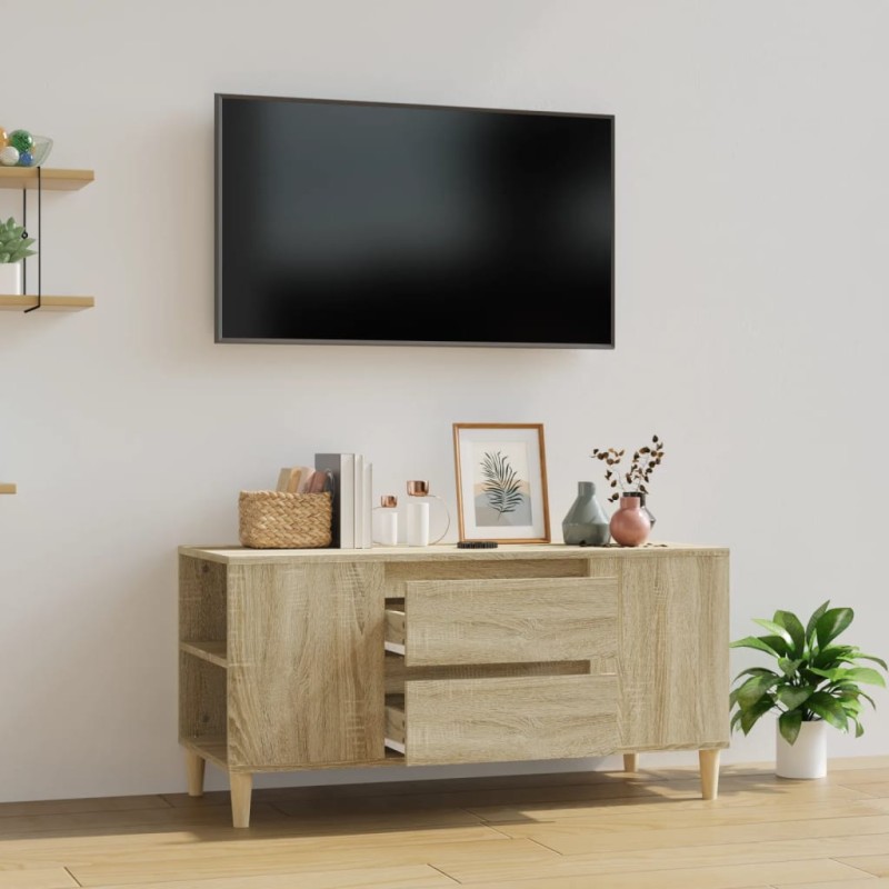 Mobile Porta TV Rovere Sonoma 102x44,5x50 cm Legno Multistrato Mobile Porta TV Rovere Sonoma 102x44,5x50 cm Legno Multistrato