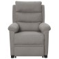 vidaXL Poltrona Alzapersona Grigio Chiaro Tessuto