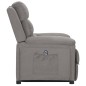vidaXL Poltrona Alzapersona Grigio Chiaro Tessuto