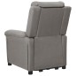 vidaXL Poltrona Alzapersona Grigio Chiaro Tessuto