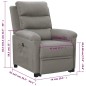 vidaXL Poltrona Alzapersona Grigio Chiaro Tessuto