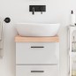 vidaXL Piano Bagno 40x30x(2-6) cm in Legno Massello Non Trattato