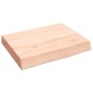 vidaXL Piano Bagno 40x30x(2-6) cm in Legno Massello Non Trattato
