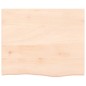 vidaXL Piano Bagno 60x50x2 cm in Legno Massello Non Trattato