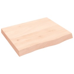 vidaXL Piano Bagno 60x50x6 cm in Legno Massello Non Trattato