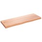 vidaXL Piano Bagno Marrone 80x30x(2-4) cm Legno Massello Trattato
