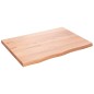 vidaXL Piano Bagno Marrone 80x60x(2-4) cm Legno Massello Trattato vidaXL Piano Bagno Marrone 80x60x(2-4) cm Legno Massello Trattato
