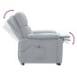 vidaXL Poltrona Elettrica Reclinabile Grigio Chiaro in Tessuto