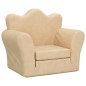 vidaXL Divano Letto per Bambini Crema in Morbido Peluche vidaXL Divano Letto per Bambini Crema in Morbido Peluche