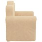 vidaXL Divano Letto per Bambini Crema in Morbido Peluche vidaXL Divano Letto per Bambini Crema in Morbido Peluche