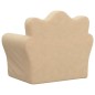 vidaXL Divano Letto per Bambini Crema in Morbido Peluche vidaXL Divano Letto per Bambini Crema in Morbido Peluche