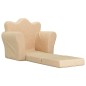 vidaXL Divano Letto per Bambini Crema in Morbido Peluche vidaXL Divano Letto per Bambini Crema in Morbido Peluche