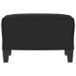 vidaXL Poggiapiedi Nero 60x50x41 cm in Tessuto Microfibra vidaXL Poggiapiedi Nero 60x50x41 cm in Tessuto Microfibra