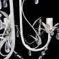 vidaXL Lampadario da Soffitto Cristallo Elegante Bianco vidaXL Lampadario da Soffitto Cristallo Elegante Bianco