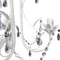 vidaXL Lampadario da Soffitto Cristallo Elegante Bianco vidaXL Lampadario da Soffitto Cristallo Elegante Bianco