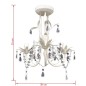 vidaXL Lampadario da Soffitto Cristallo Elegante Bianco vidaXL Lampadario da Soffitto Cristallo Elegante Bianco