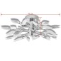 vidaXL Lampada da Soffitto Foglie Bianco e Acrilico Trasparente 3xE14 vidaXL Lampada da Soffitto Foglie Bianco e Acrilico Trasparente 3xE14