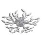 vidaXL Lampada da Soffitto Bianca Trasparente Cristalli Acrilici 5 E14 vidaXL Lampada da Soffitto Bianca Trasparente Cristalli Acrilici 5 E14