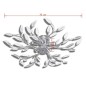 vidaXL Lampada da Soffitto Bianca Trasparente Cristalli Acrilici 5 E14 vidaXL Lampada da Soffitto Bianca Trasparente Cristalli Acrilici 5 E14