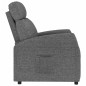 vidaXL Poltrona Reclinabile in Tessuto Grigio Scuro