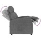 vidaXL Poltrona Reclinabile in Tessuto Grigio Scuro