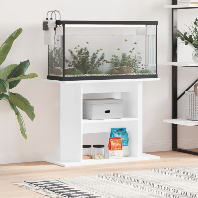vidaXL Supporto per Acquario 80x35x60 cm in Legno Multistrato Bianco vidaXL Supporto per Acquario 80x35x60 cm in Legno Multistrato Bianco