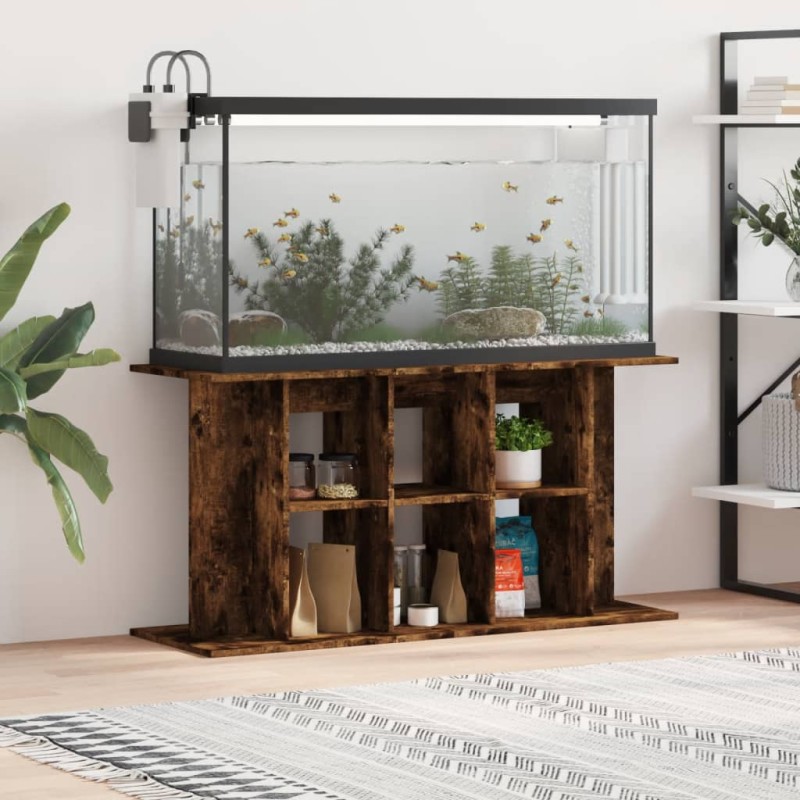 vidaXL Supporto Acquario 120x40x60 cm in Legno Multistrato Rovere Fumo vidaXL Supporto Acquario 120x40x60 cm in Legno Multistrato Rovere Fumo