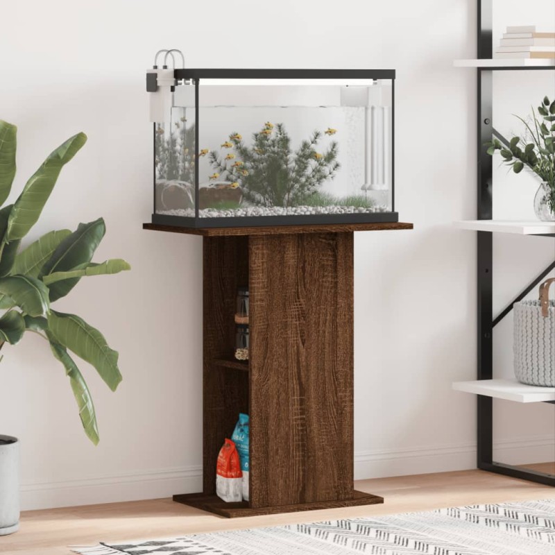 vidaXL Supporto per Acquario 60,5x36x72,5cm Multistrato Rovere Marrone vidaXL Supporto per Acquario 60,5x36x72,5cm Multistrato Rovere Marrone