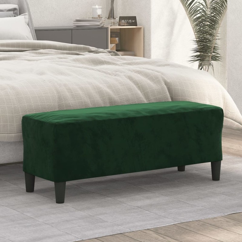 vidaXL Panca Verde Scuro 100x35x41 cm in Velluto vidaXL Panca Verde Scuro 100x35x41 cm in Velluto