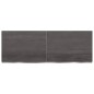vidaXL Piano Bagno Grigio Scuro 140x50x6 cm Legno Massello Trattato