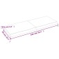 vidaXL Piano Bagno Grigio Scuro 140x50x6 cm Legno Massello Trattato