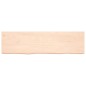 vidaXL Piano Bagno 180x50x6 cm in Legno Massello Non Trattato