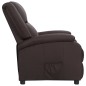 vidaXL Poltrona Reclinabile Elettrica Marrone in Vera Pelle