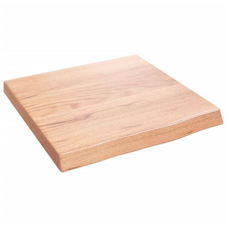 vidaXL Piano Bagno Marrone Chiaro 40x40x4 cm Legno Massello Trattato
