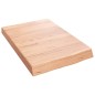 vidaXL Piano Bagno Marrone Chiaro 40x60x6 cm Legno Massello Trattato