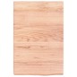vidaXL Piano Bagno Marrone Chiaro 40x60x6 cm Legno Massello Trattato