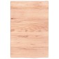 vidaXL Piano Bagno Marrone Chiaro 40x60x2 cm Legno Massello Trattato vidaXL Piano Bagno Marrone Chiaro 40x60x2 cm Legno Massello Trattato