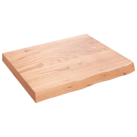 vidaXL Piano Bagno Marrone Chiaro 60x50x6 cm Legno Massello Trattato