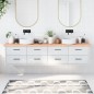 vidaXL Piano Bagno Marrone Chiaro 220x30x4 cm Legno Massello Trattato