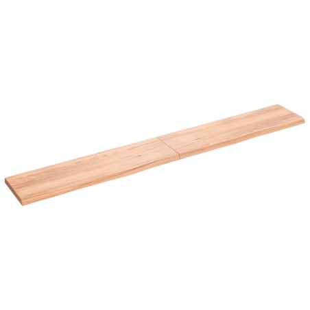 vidaXL Piano Bagno Marrone Chiaro 220x30x4 cm Legno Massello Trattato