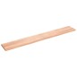 vidaXL Piano Bagno Marrone Chiaro 220x30x4 cm Legno Massello Trattato